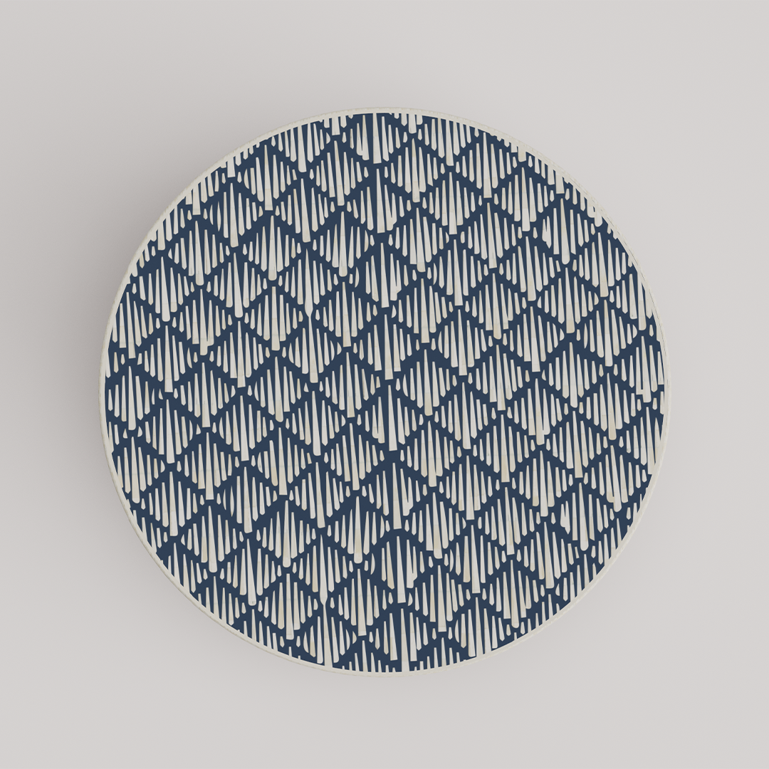 Round Bone Inlay Table - Perfect for Living Room
