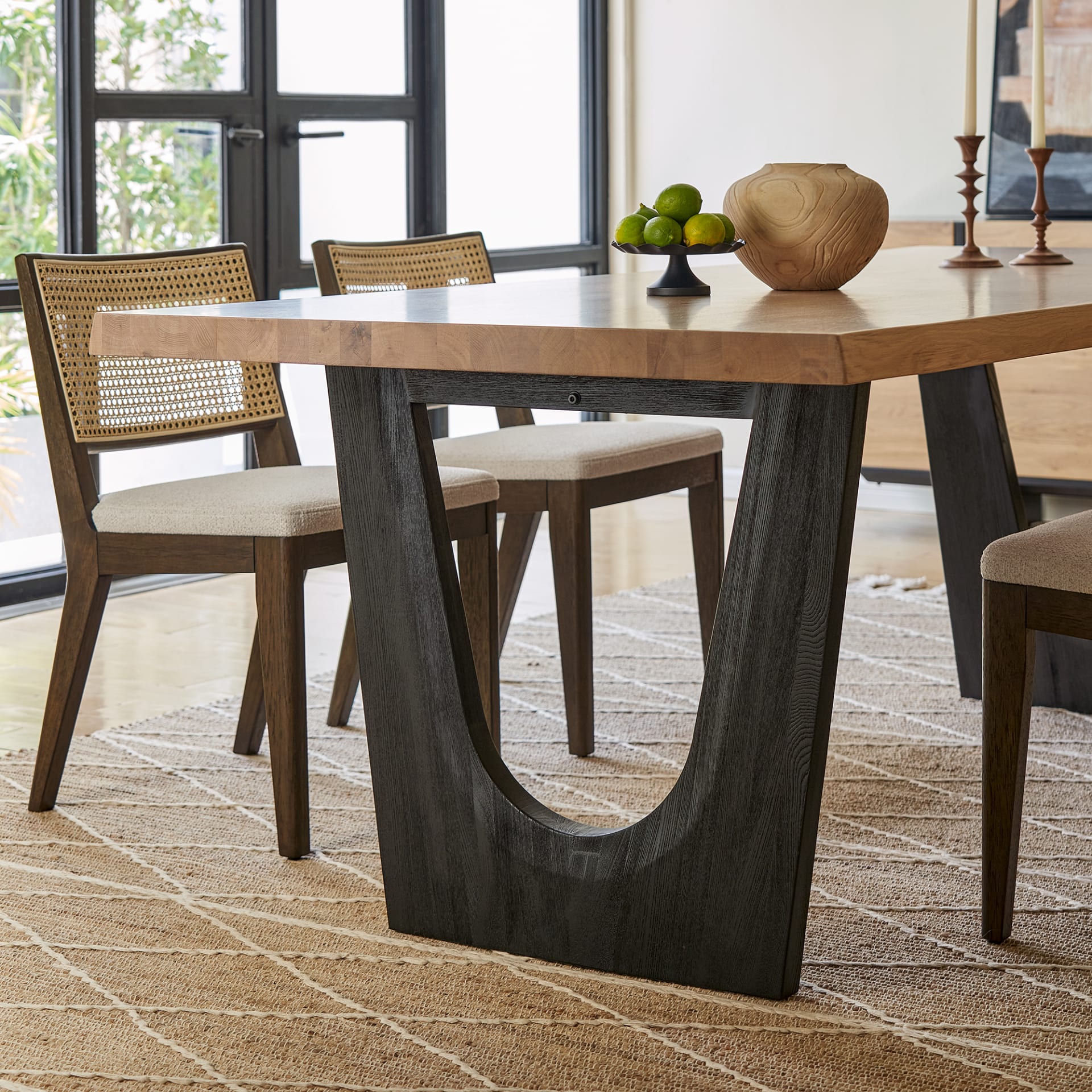 Large Extendable Oak Wood Dining Table for Family Gatherings
