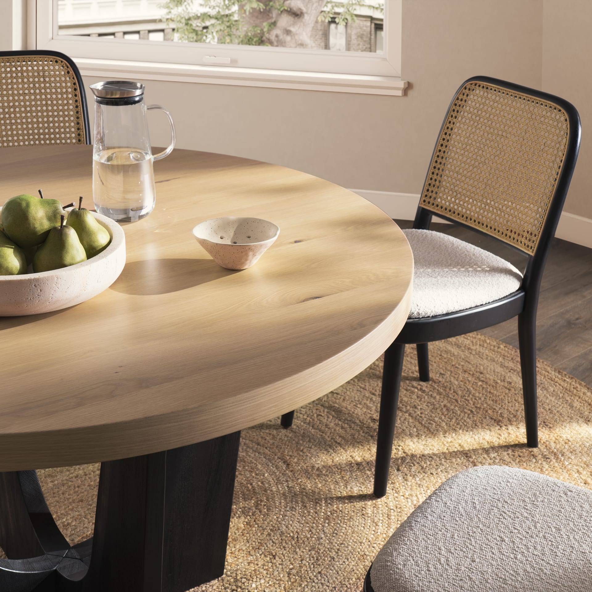 Rosewood Dining Table with Brass Accents for Luxe Dining