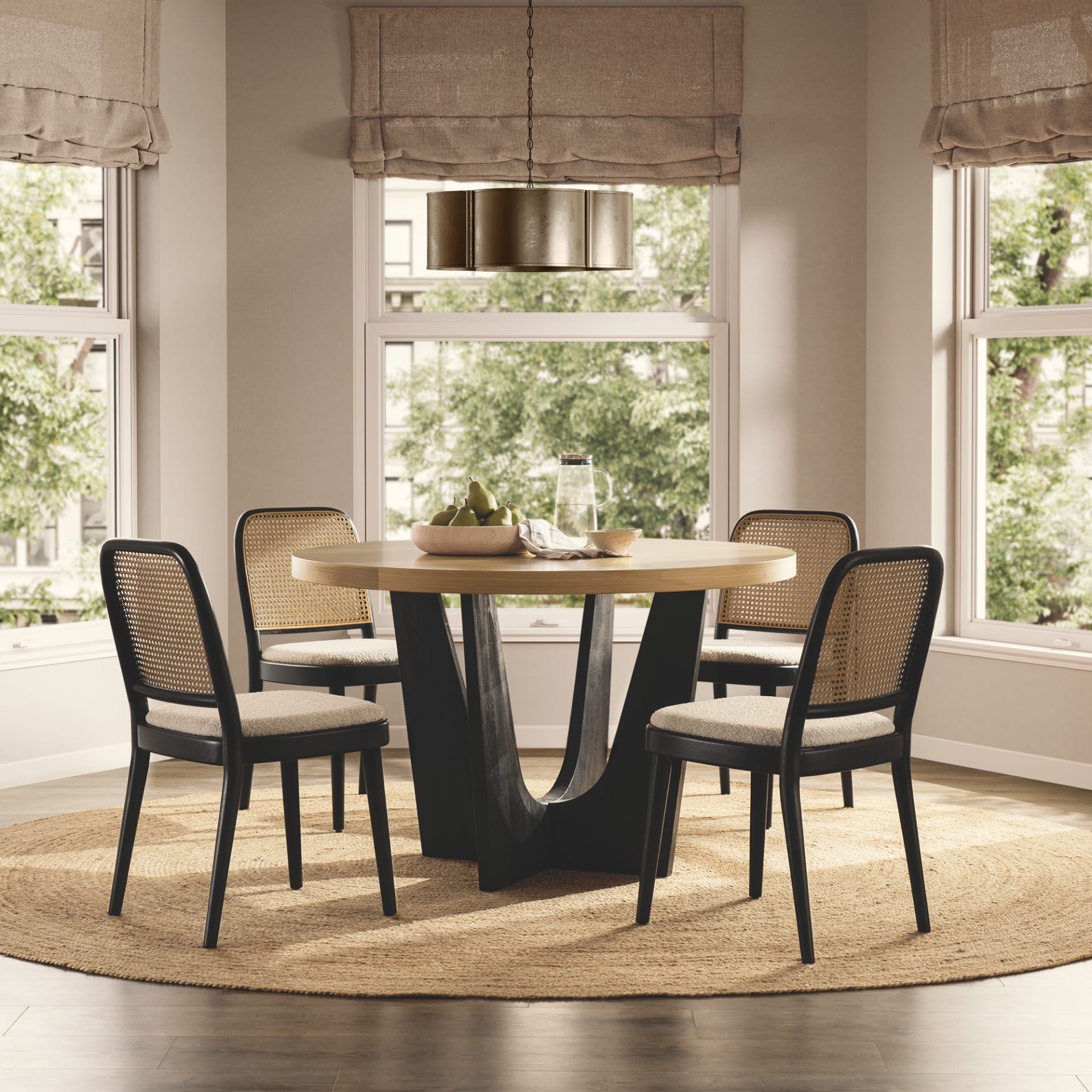Rosewood and Brass Luxury Dining Table	