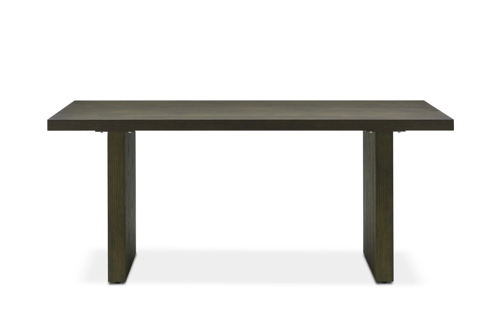 Mid-Century Oak Dining Table with Walnut Finish	