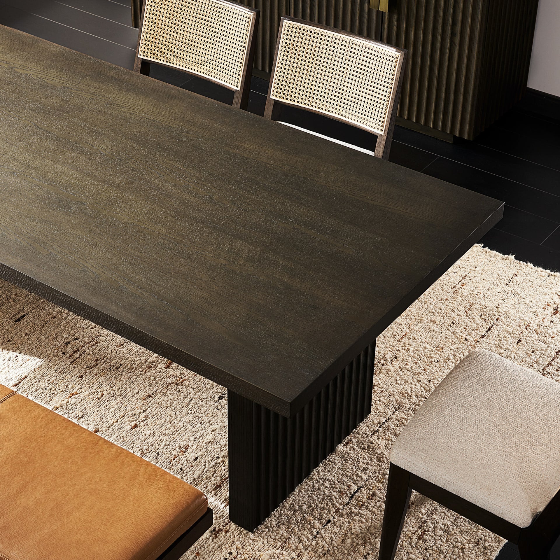Modern Minimalist Oak Dining Table	