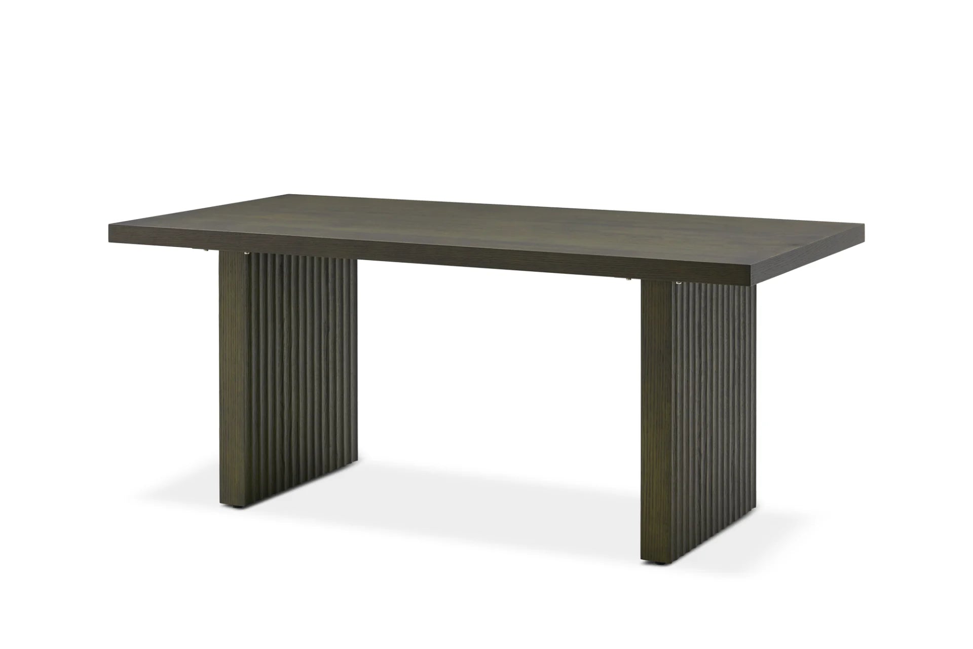 Modern Minimalist Oak Wood Dining Table with Clean Lines
