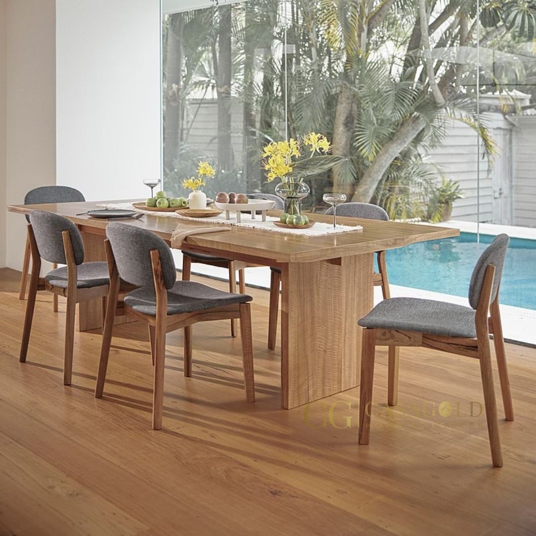 Solid Walnut Wood Dining chair with a Sleek Modern Finish
