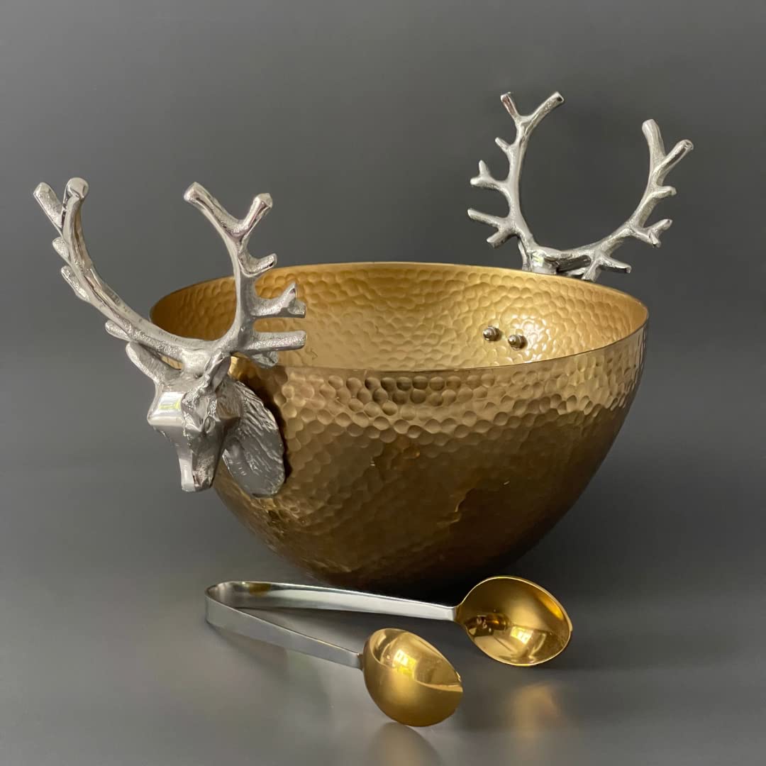 Modern luxury bowl with stag accents
