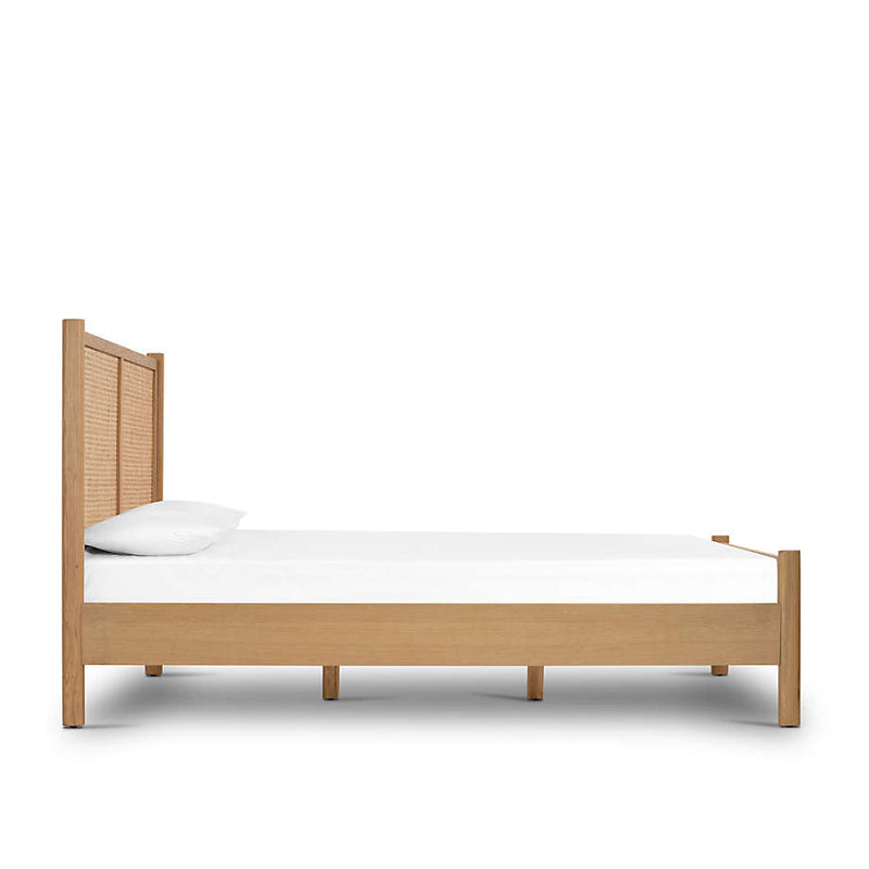 Libra Teak Wood Rattan Bed