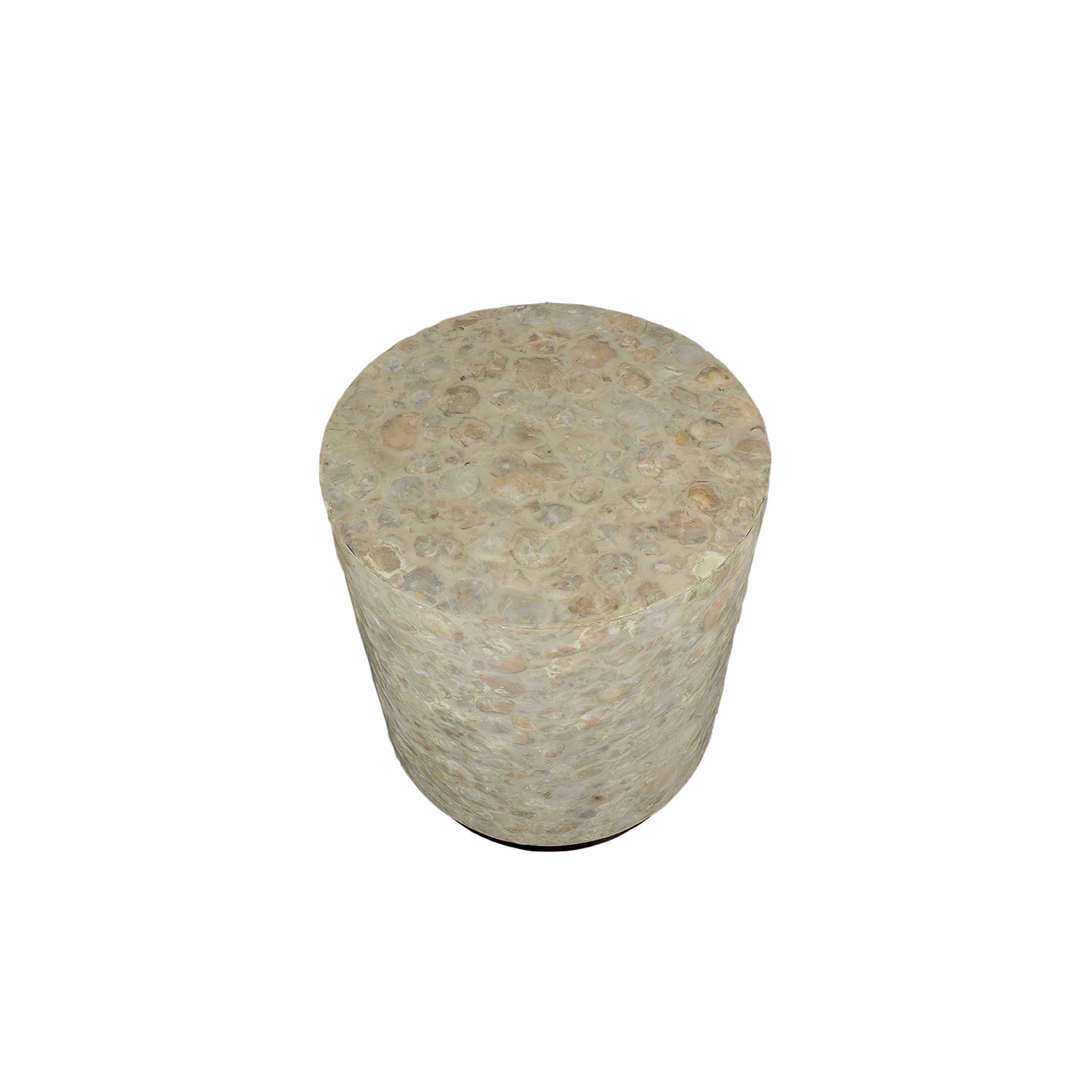 "Traditional drum MOP  inlay side table with heritage designs"