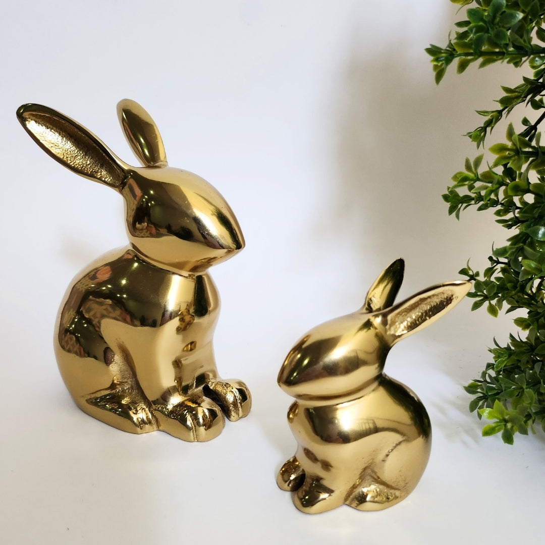 Vintage Brass Bunny Showpiece for Nautical Themes	