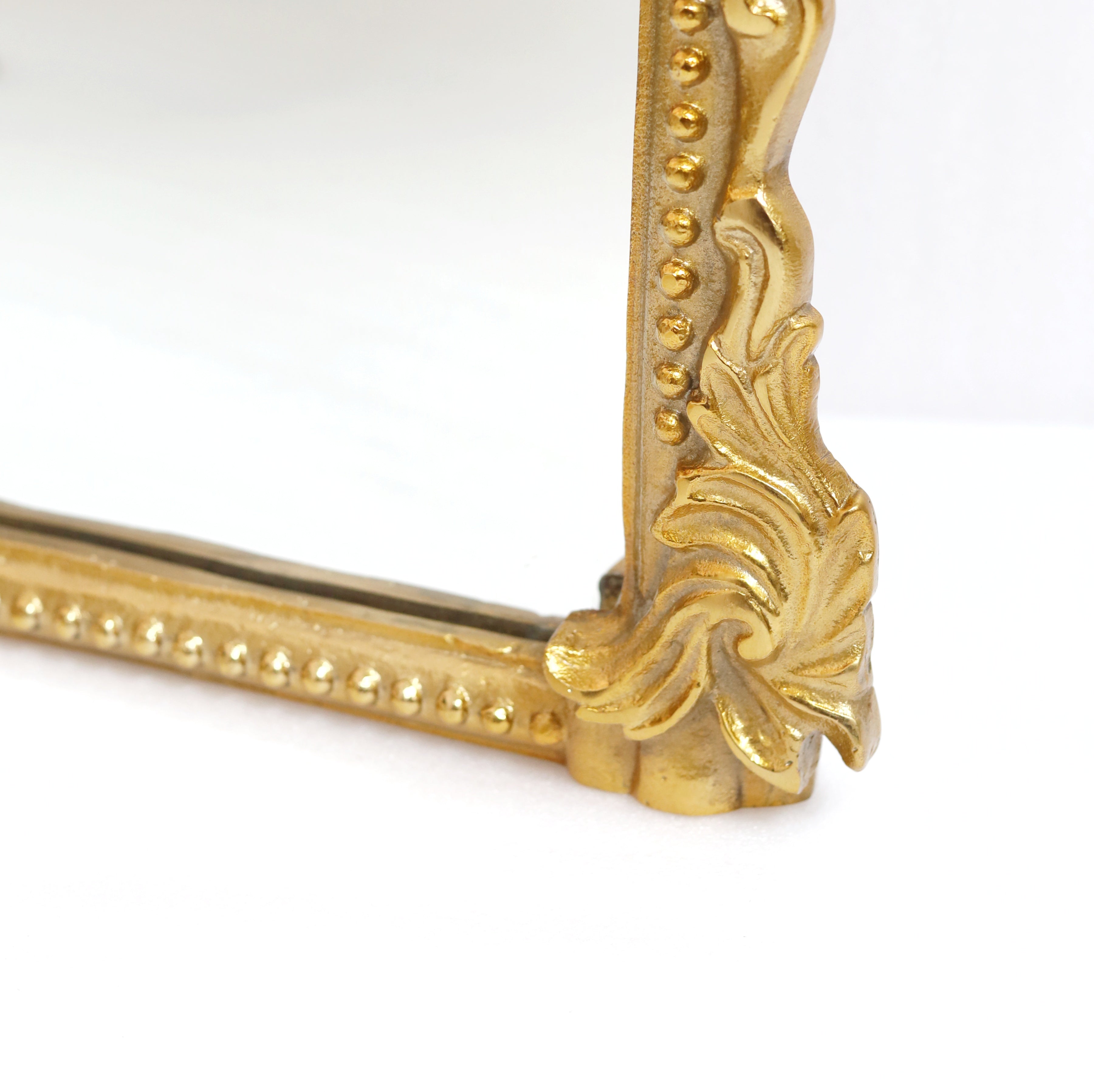 Vintage Small Rectangle Gold-framed glass mirror for shabby chic spaces