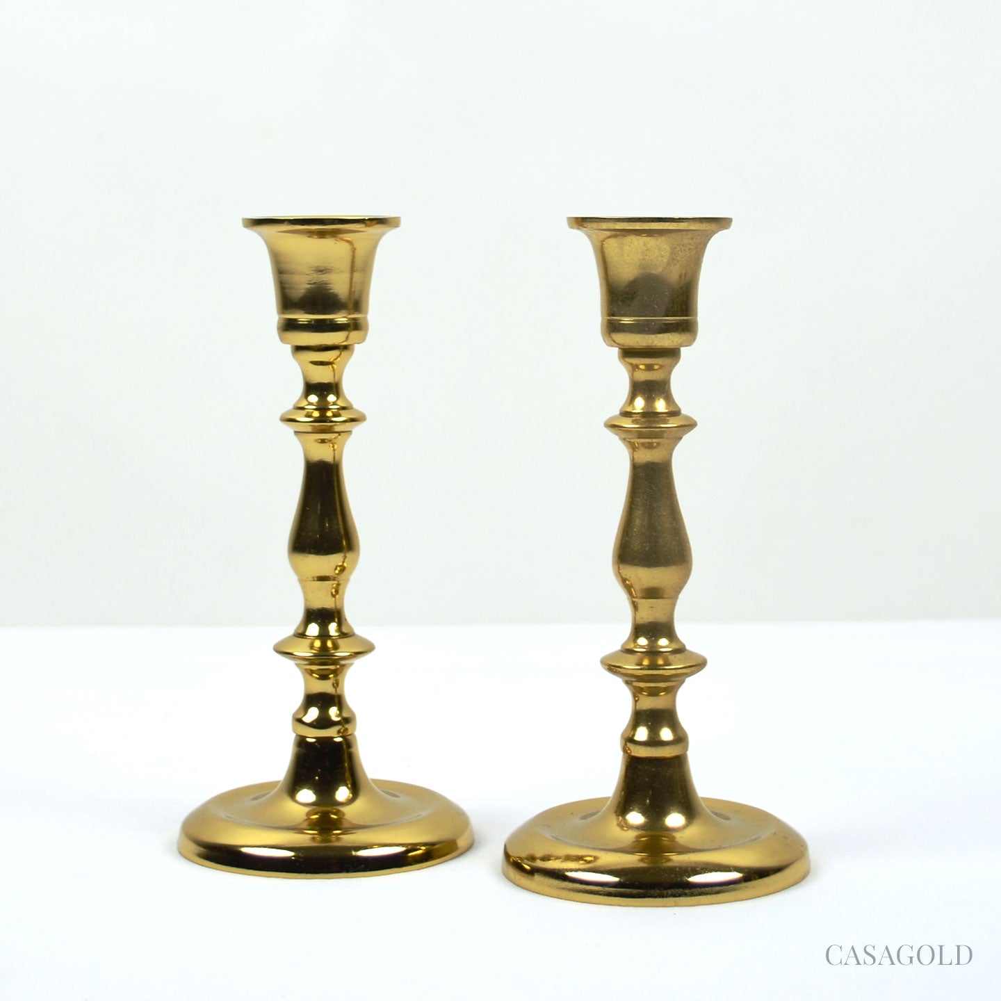 Vintage brass candle holder for soft light
