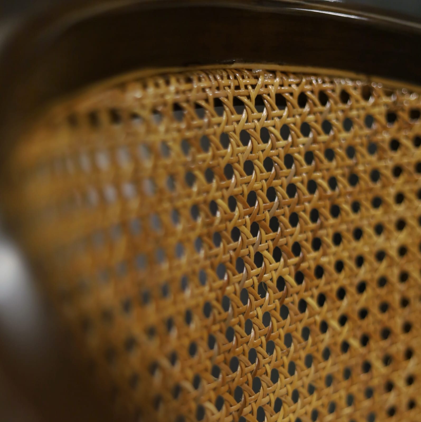 Natural Cane Rattan Chair - Handcrafted Wooden Accent Chair (Ready to Ship)