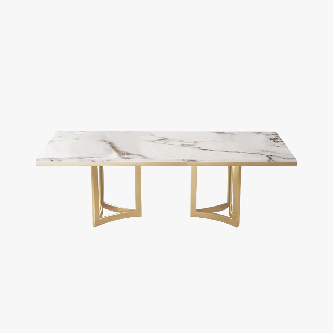 White Marble Luxury Dining Table	