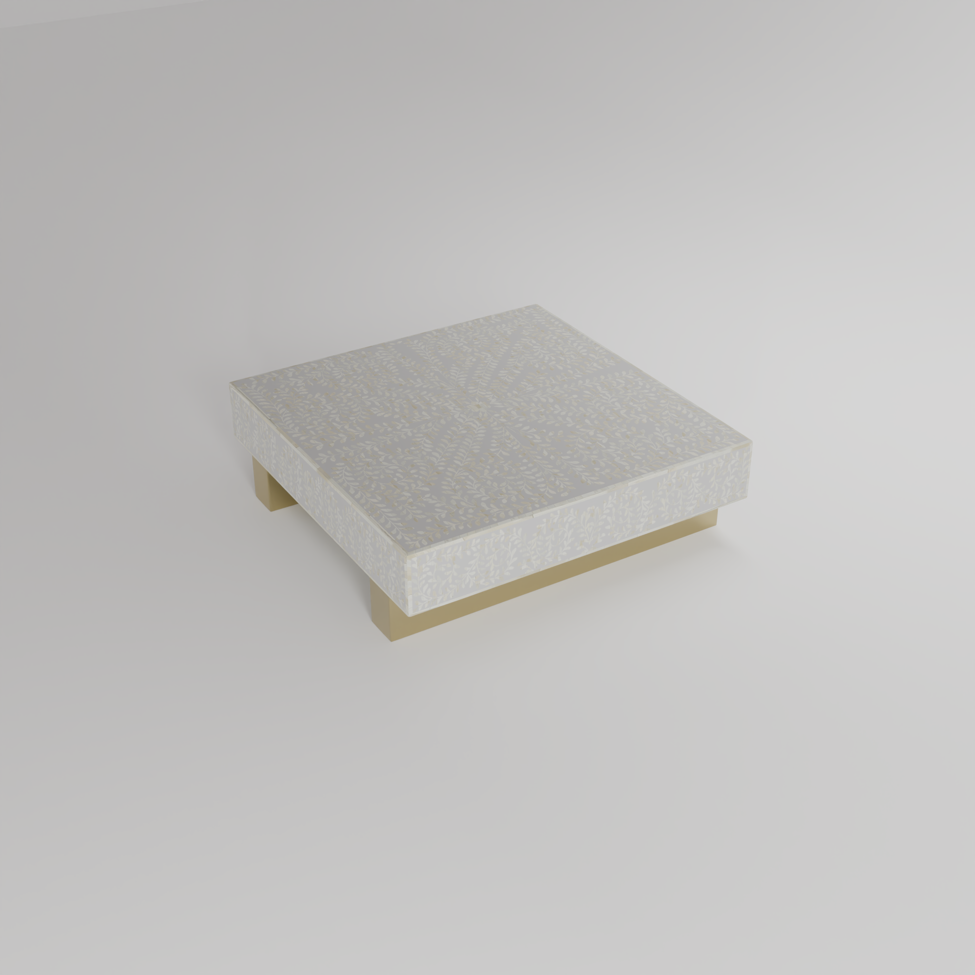cleo white mother ofpearl big size coffee table 