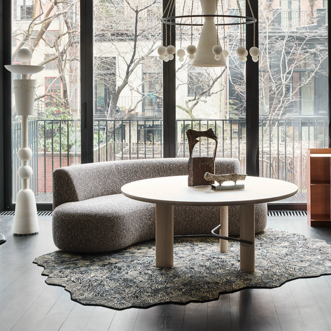 Modern Statement Sofa in Bouclé Fabric – Luxury Home Décor