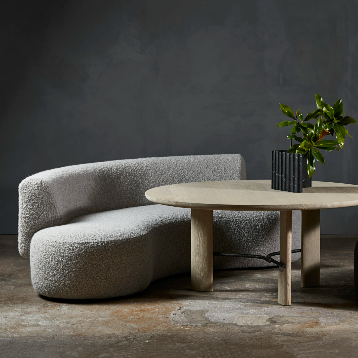 Designer Grey Bouclé Sofa – Customisable 2, 3, or 5 Seater Seating Solution
