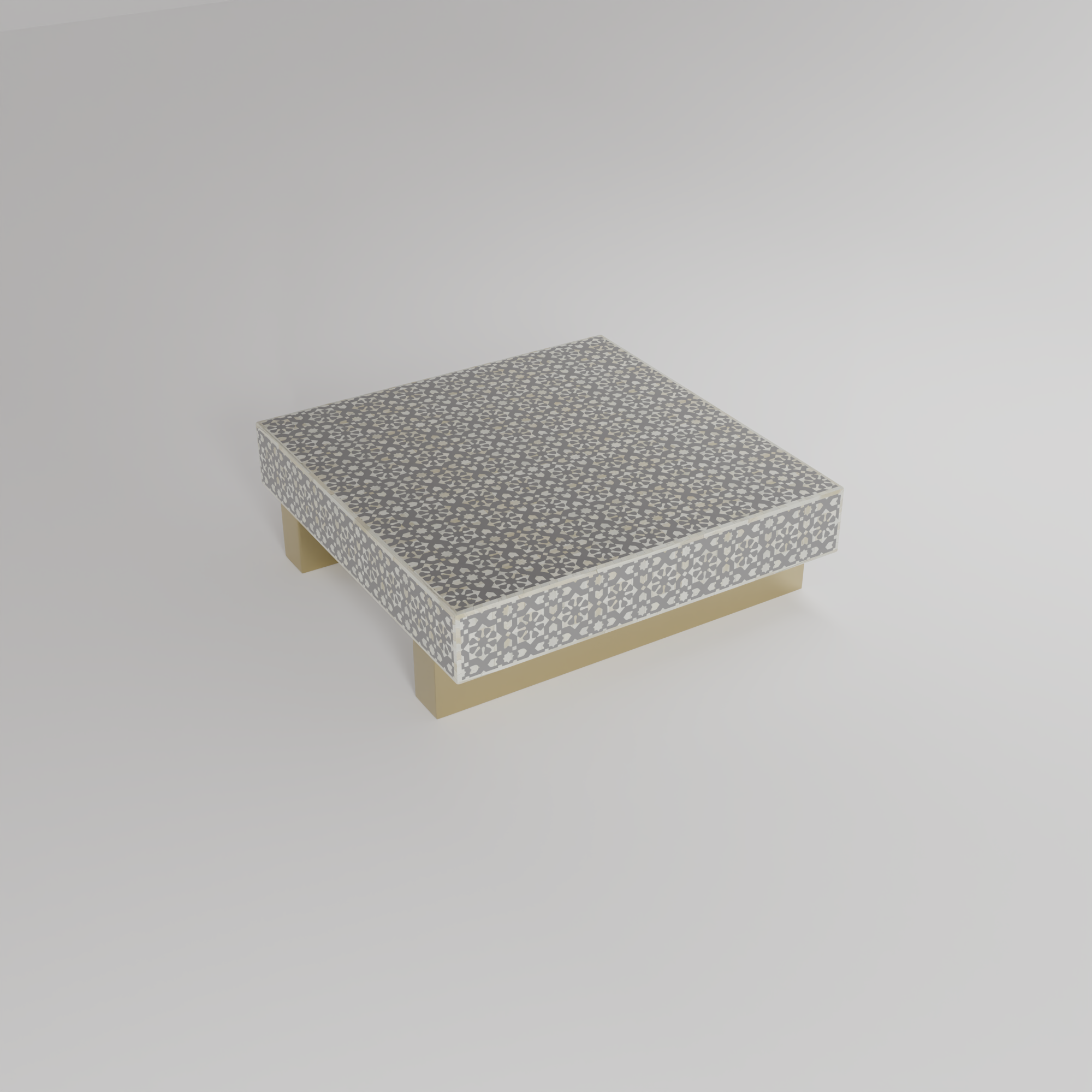 inlay coffee table in grey color