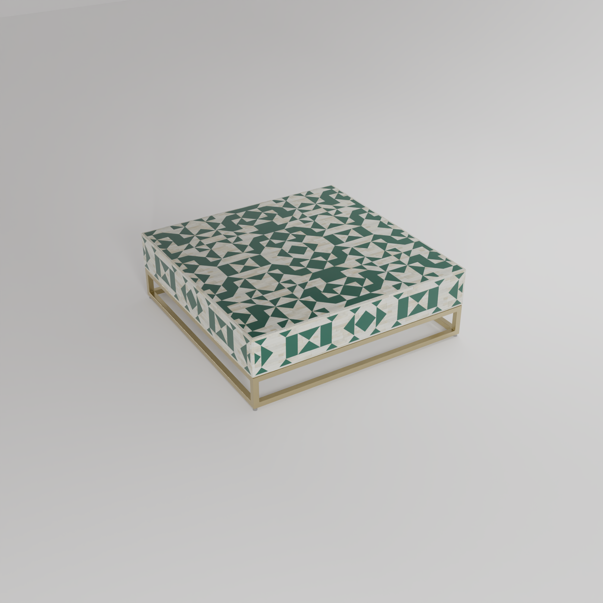 mother of pearl inlay coffee table in kingsley pattern