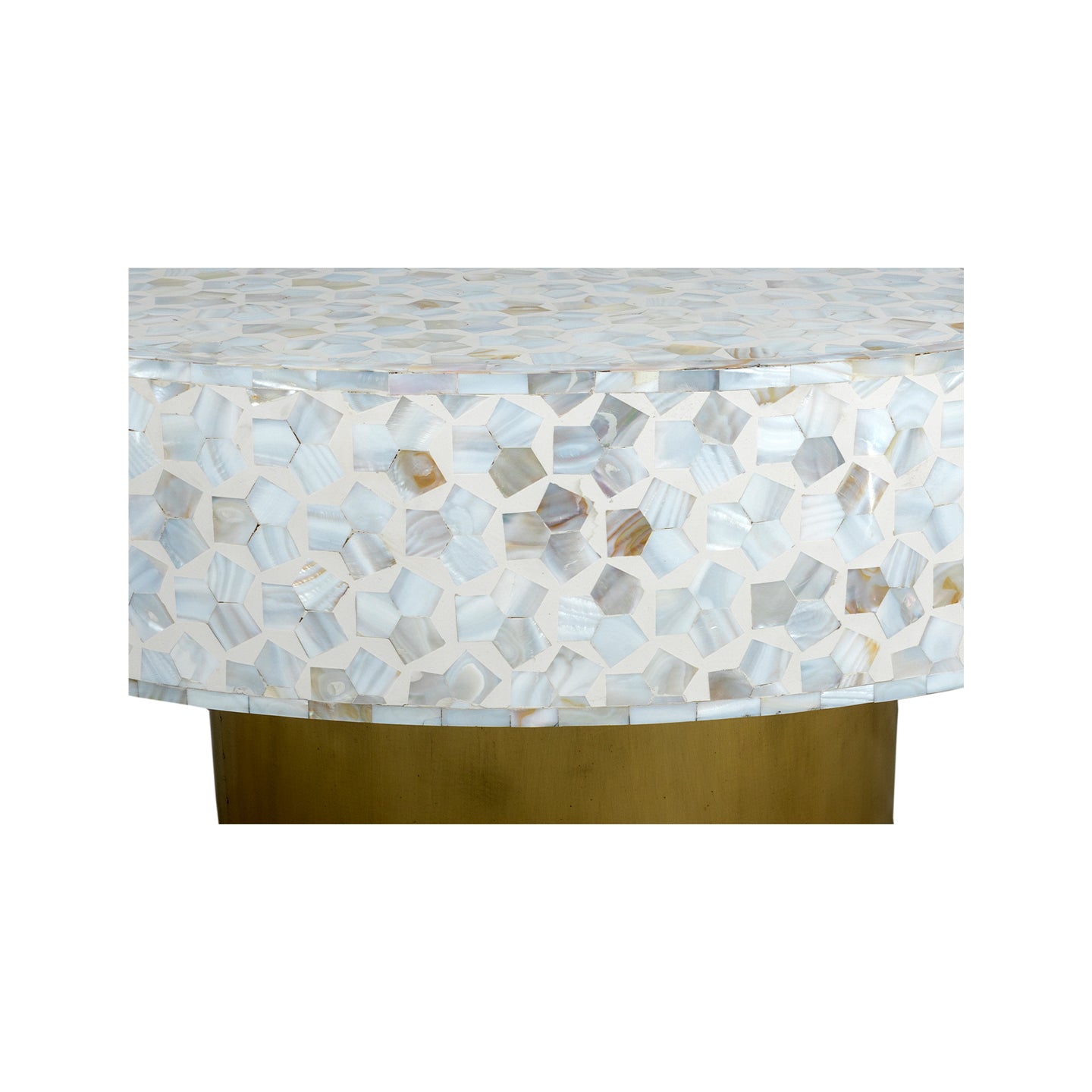 Targua Mother of Pearl Coffee Table - White