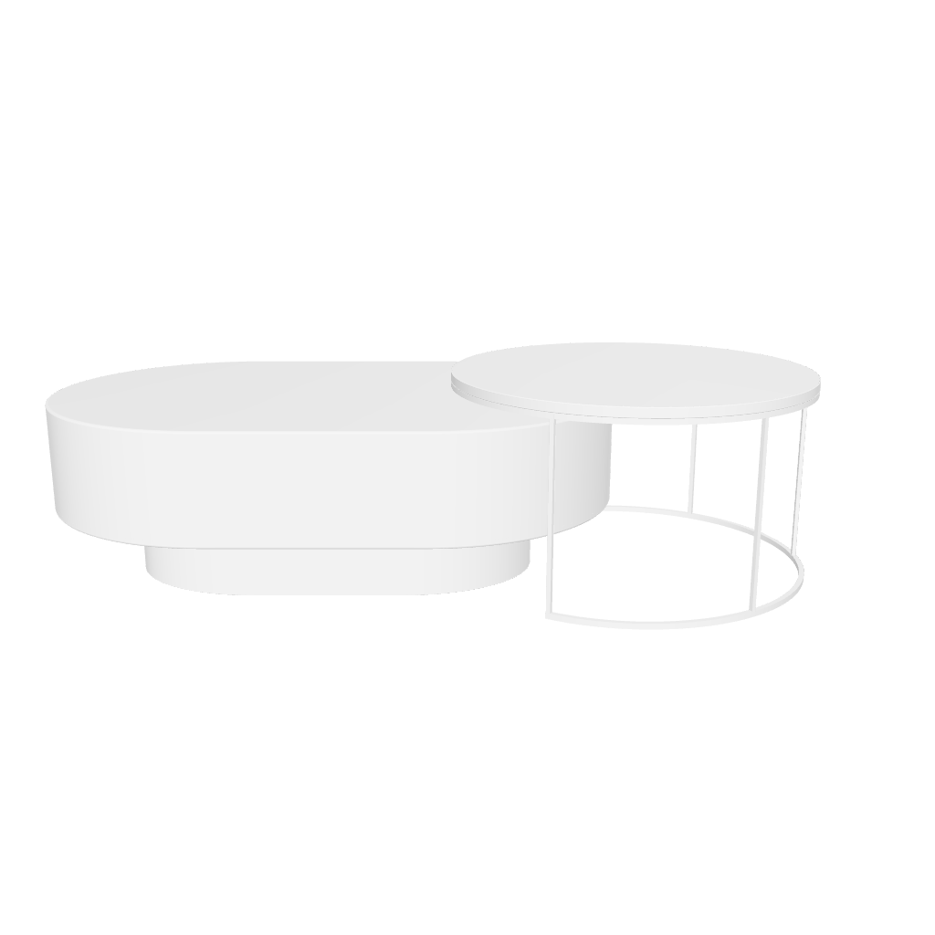 Elegant Bone Inlay Round Coffee Table	