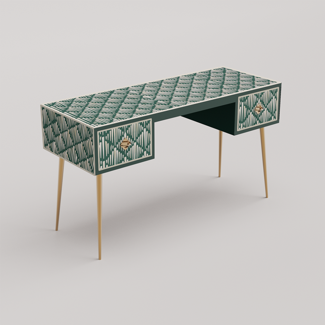 Morrisson Chevron Bone Inlay Desk	