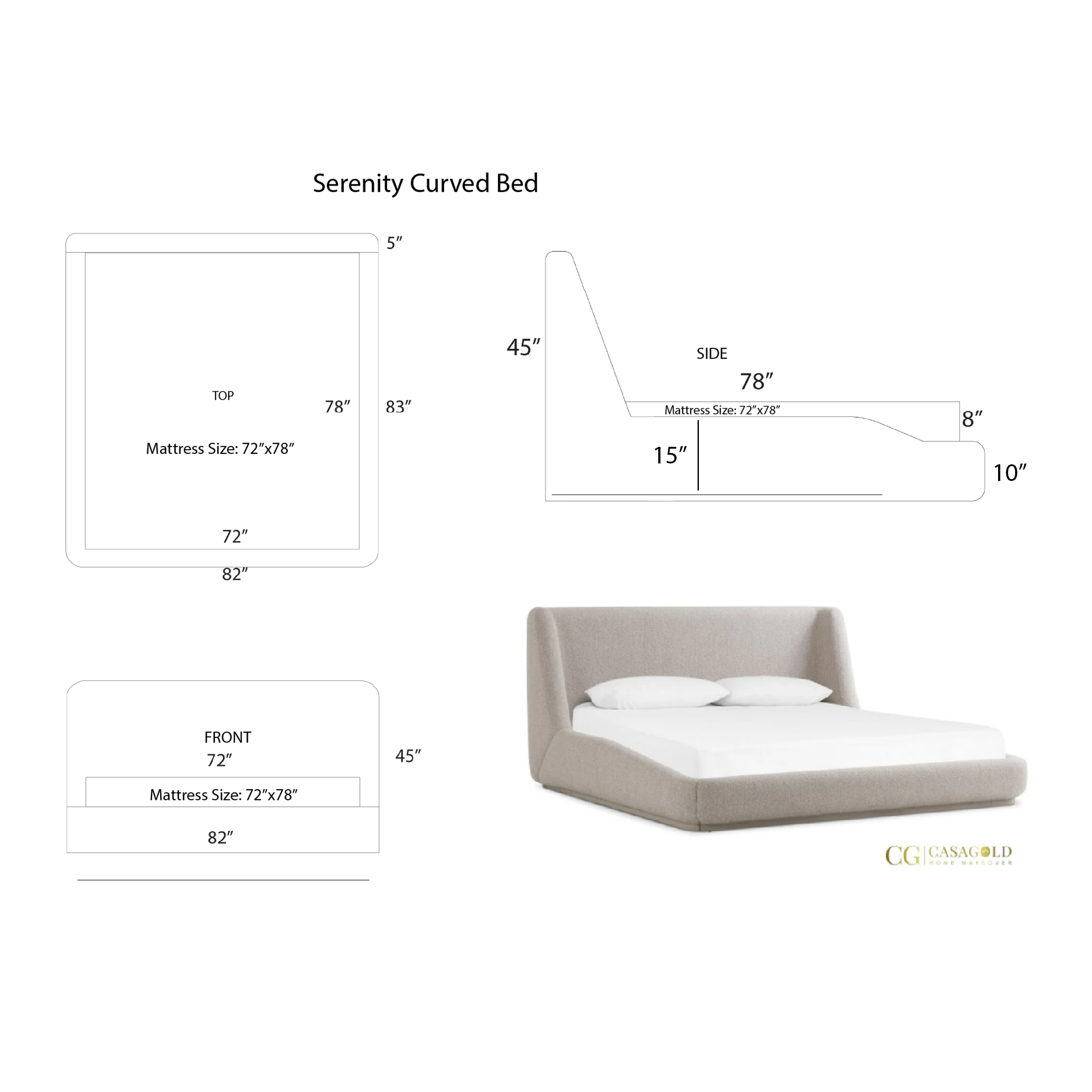 Serenity Curve Bed