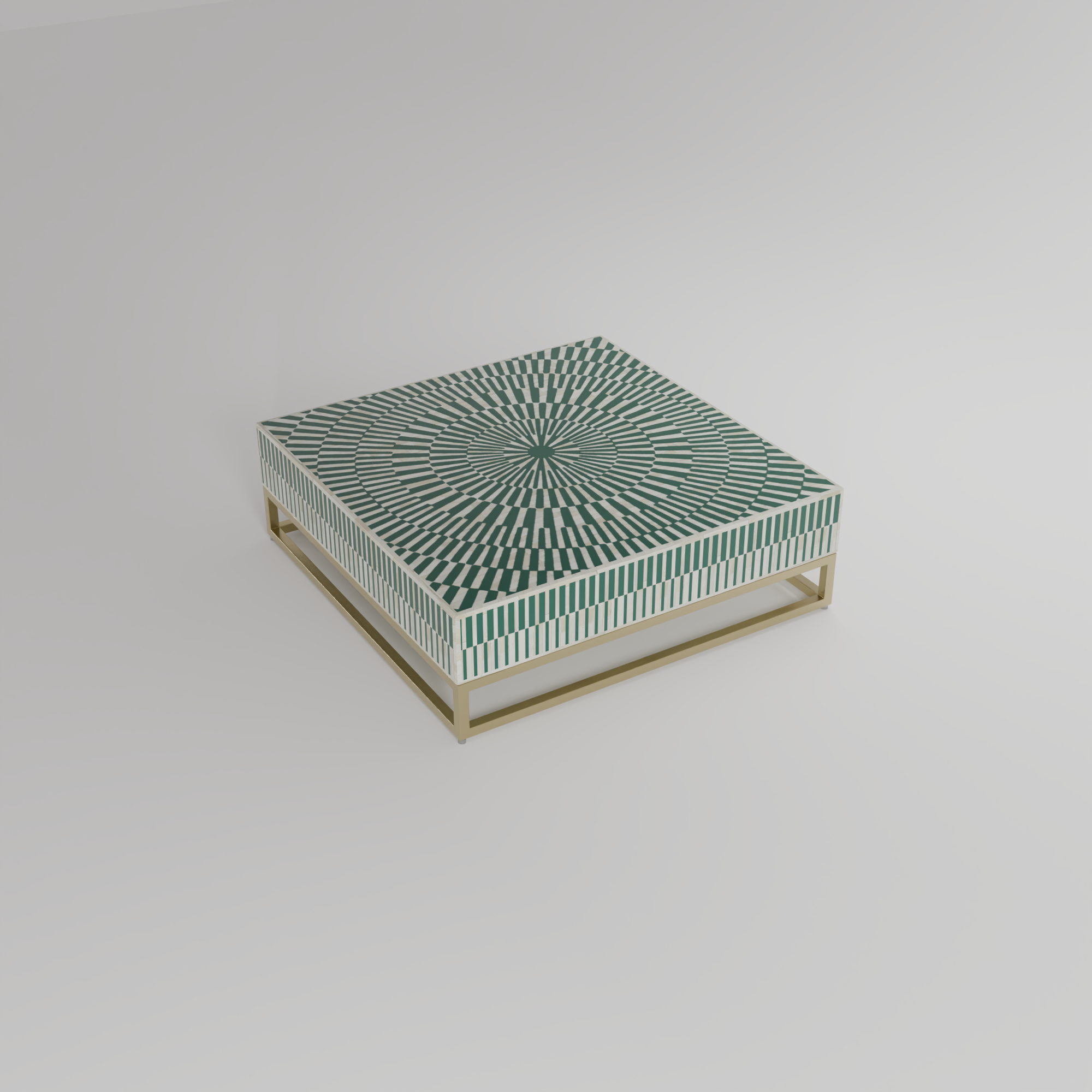 Sunstrike Inlay Square Coffee Table