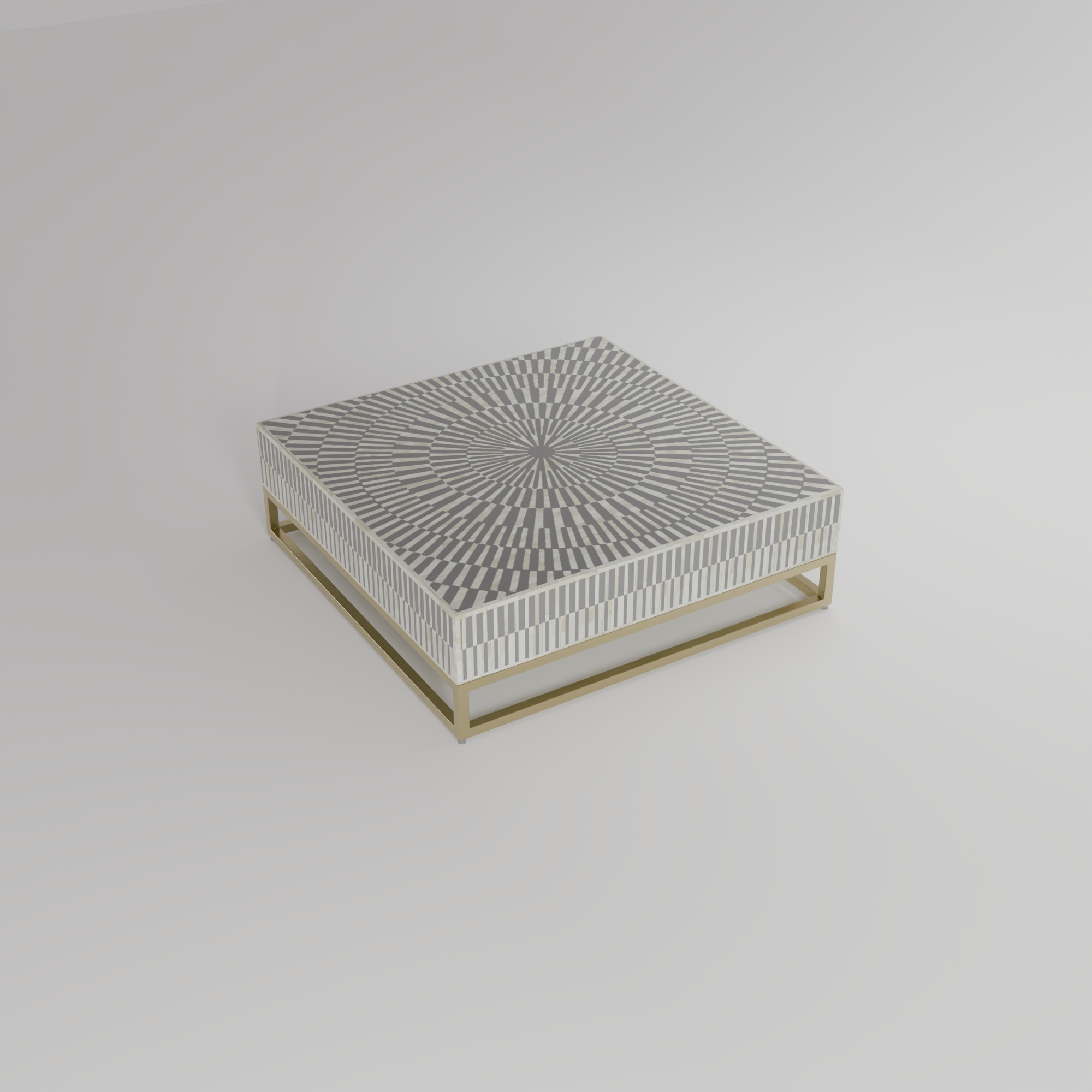Sunstrike Inlay Square Coffee Table