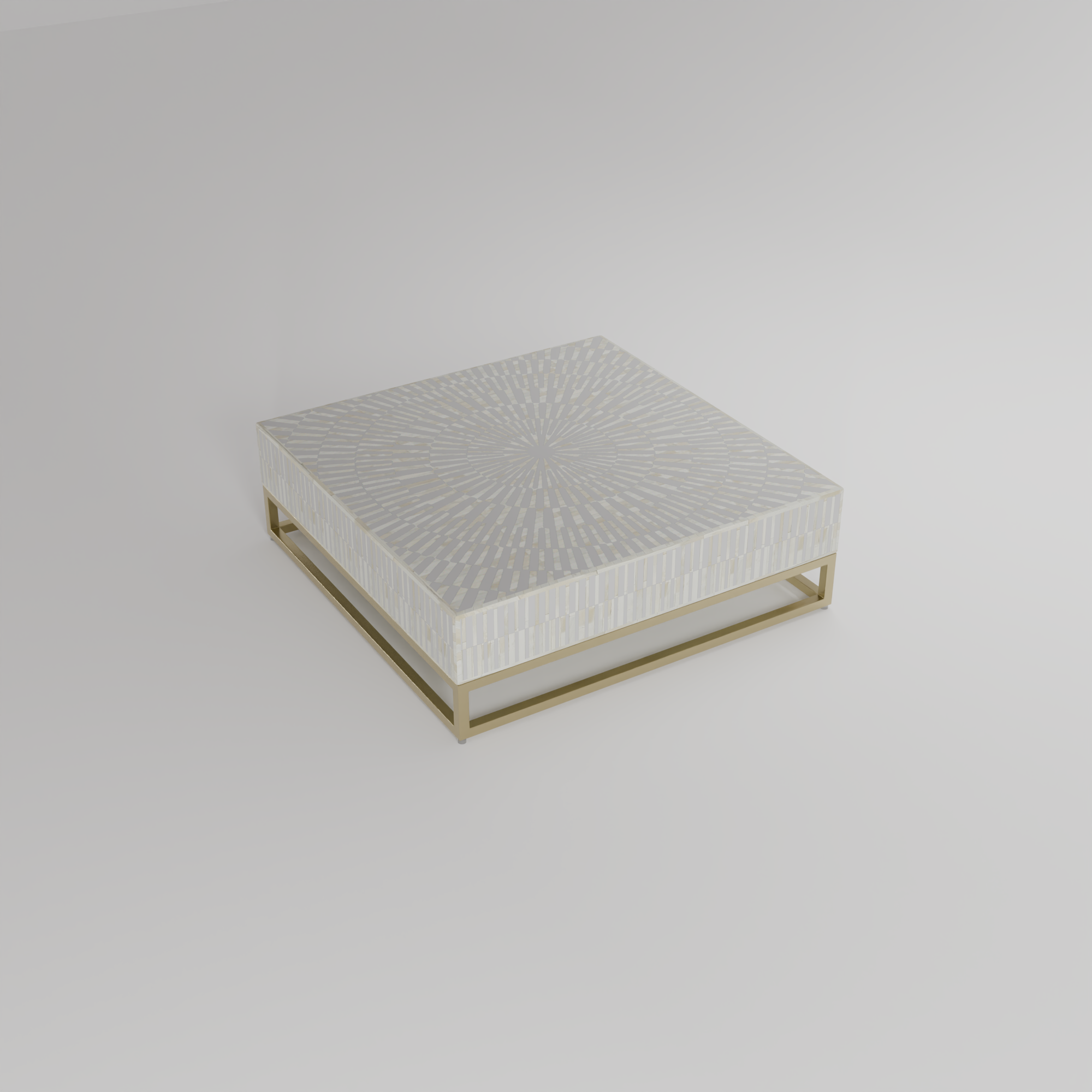 Sunstrike Inlay Square Coffee Table