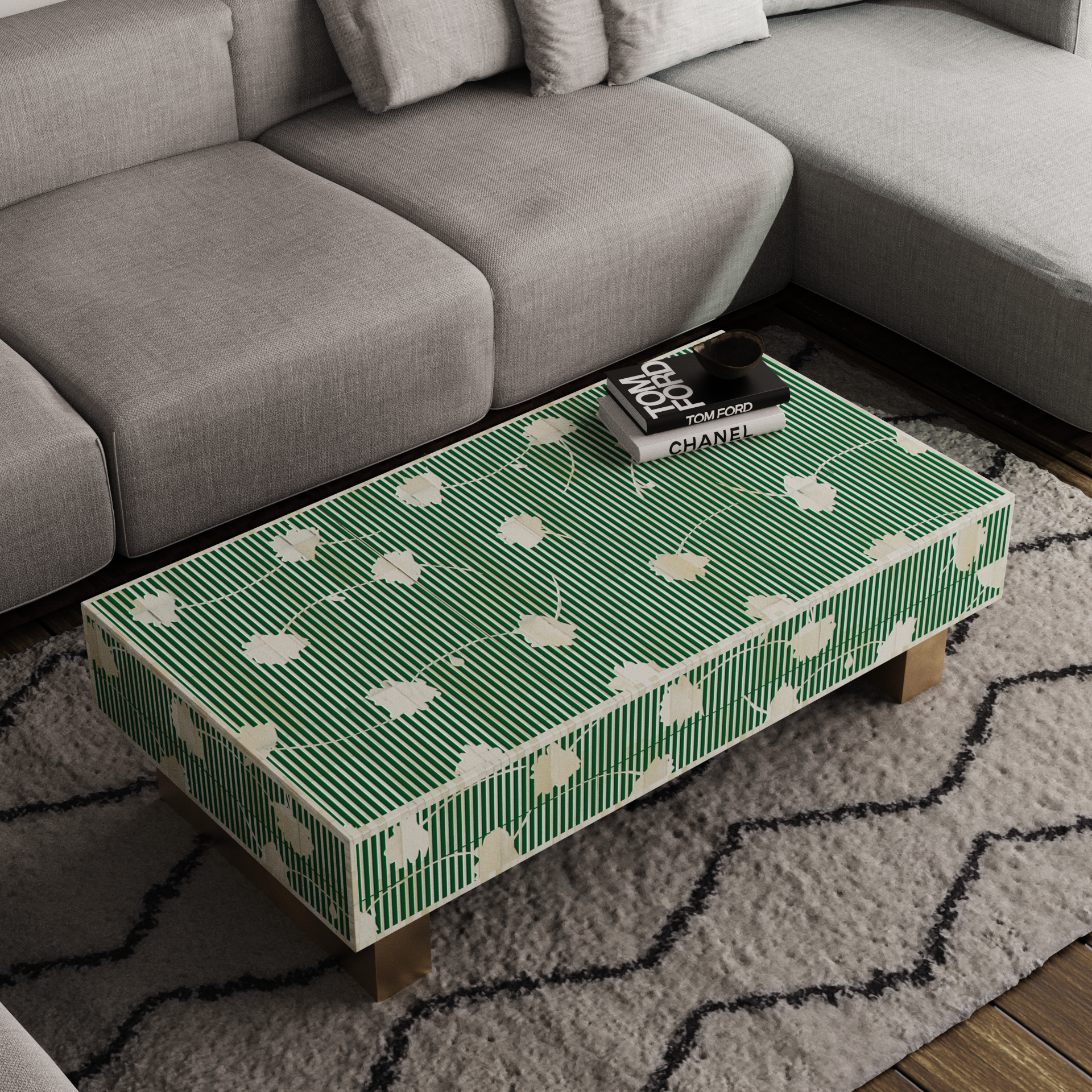 Luxom Rectangle Coffee Table - Blossom Floral