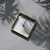 Square Napkin Holder - Grey & Gold