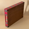 Red Printed Wooden Tray
