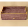 Leather Tea Tray / Organiser - Light Brown