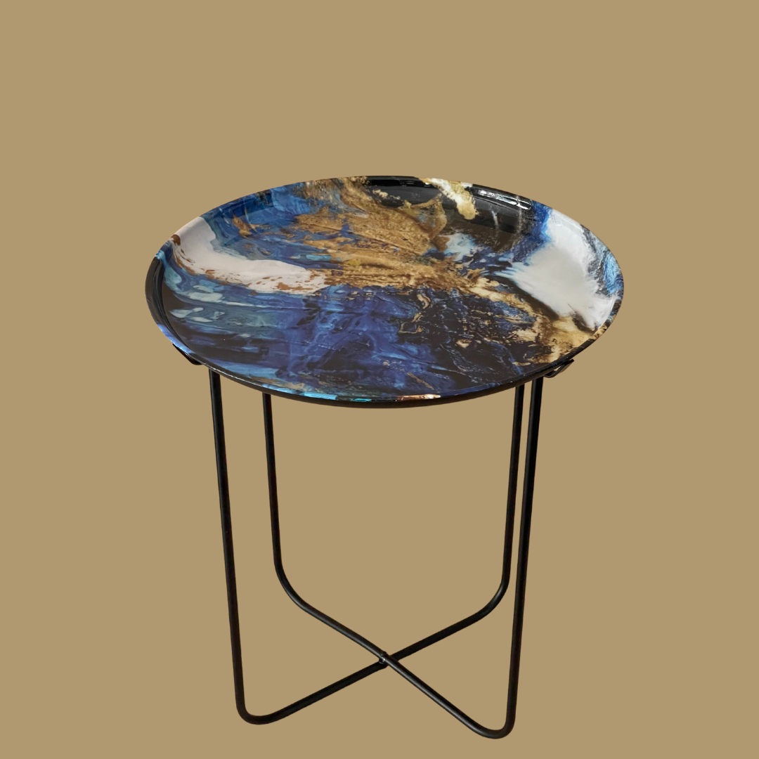 Thunder Side Table with Black Legs
