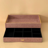 Leather Tea Tray / Organiser - Light Brown