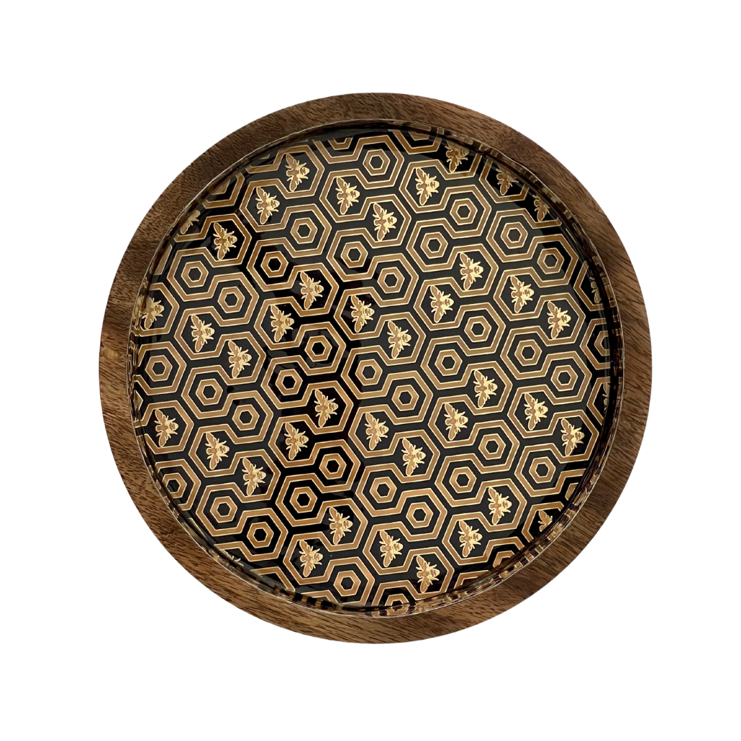 Wooden Serving Bowl - Bee