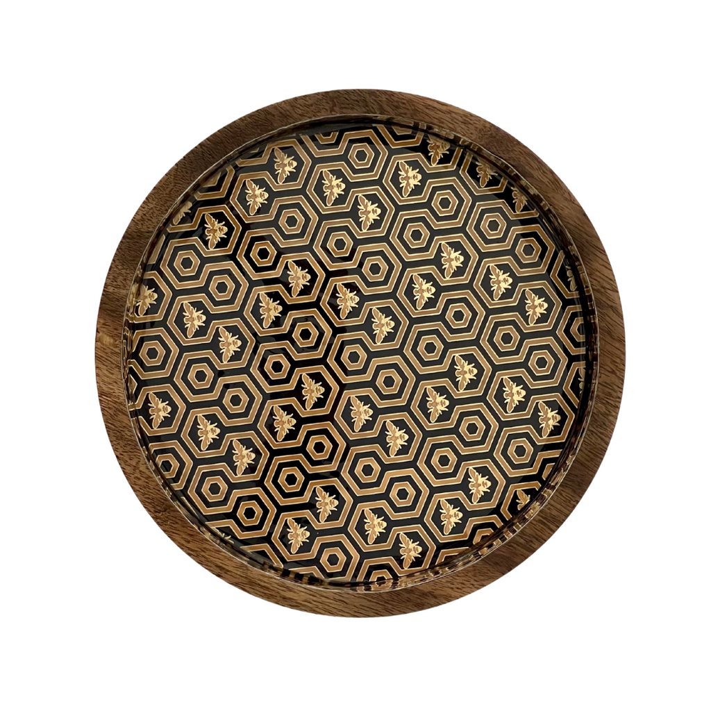 Wooden Serving Bowl - Bee