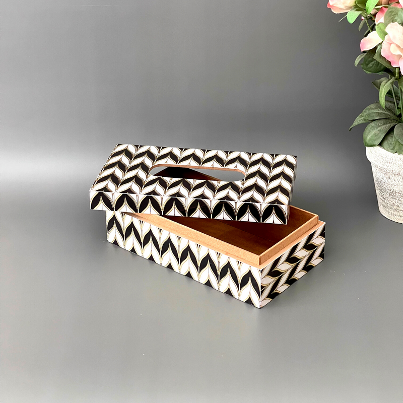 Black & White Tissue Box