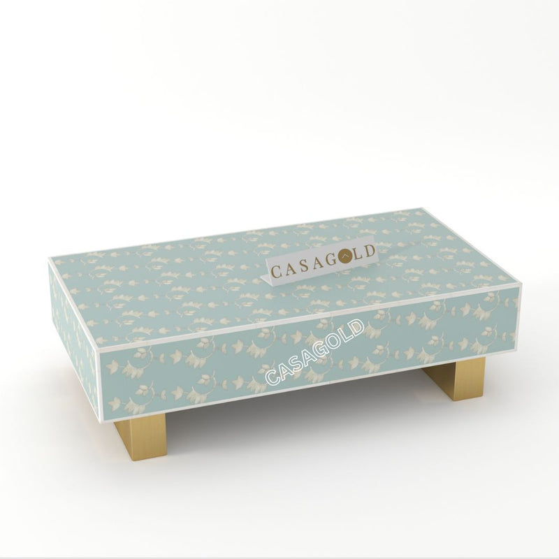 Luxom Inlay Rectangular Coffee Table - Overlay Floral