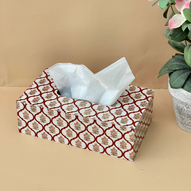 Red & Gold Tissue Box