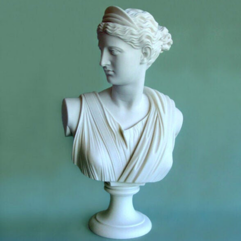 Artemis Diana bust Sculpture - Pastel