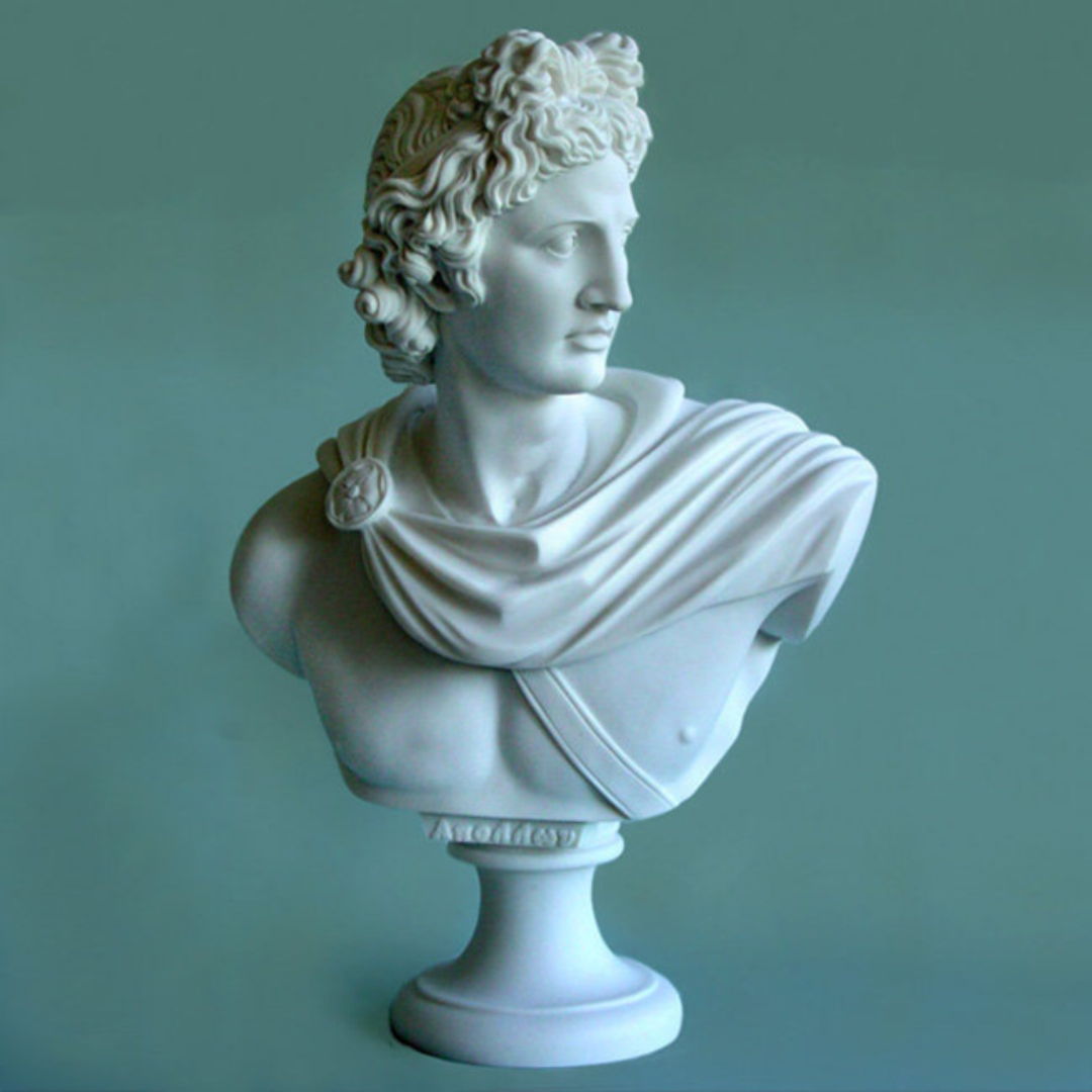 Apollo Bust Sculpture in Pastel