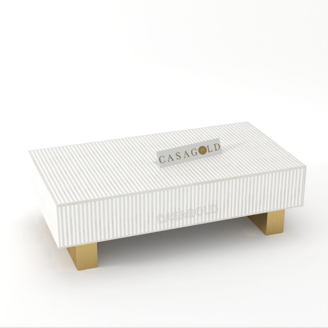 Luxom Inlay Rectangular Coffee Table - Waterfall