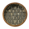 Wooden Serving Bowl - Blue Flora