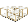 Mario Clear Glass Coffee Tables- Set of 4