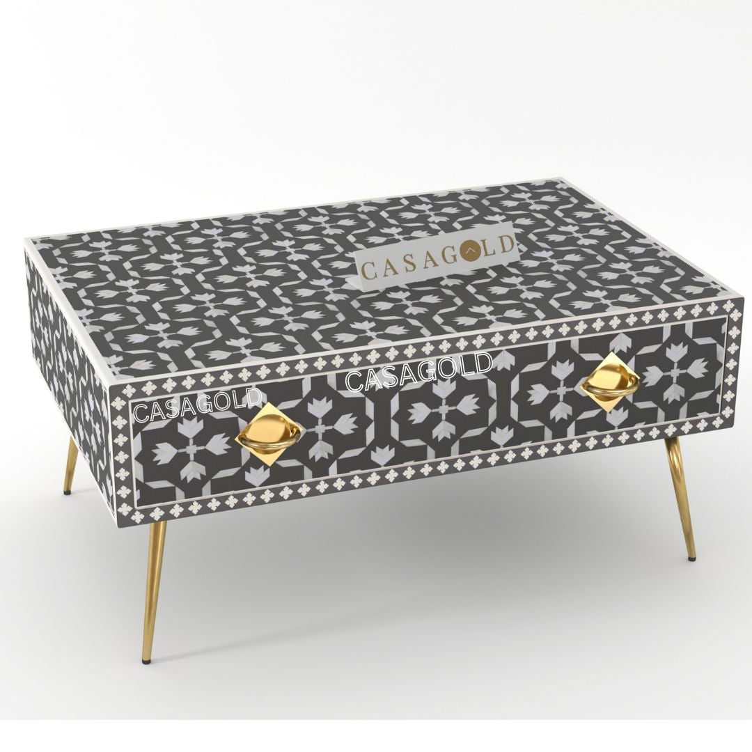 Zoey Inlay Coffee Table - Floral