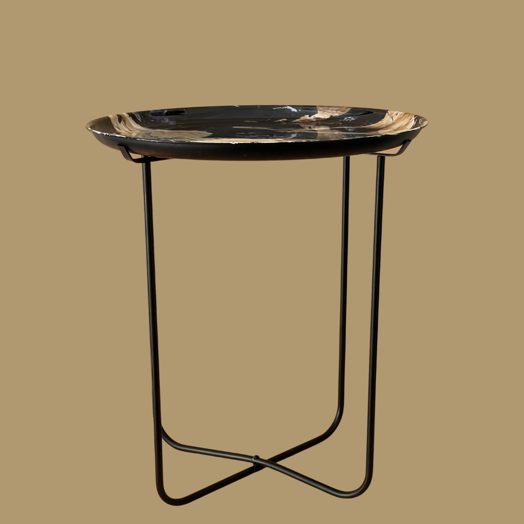 Thunder Side Table with Black Legs