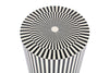 Monochrome Spiral Inlay Drum Side Table | Black & White