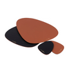 Brown & Black Leather Placemat & Coaster