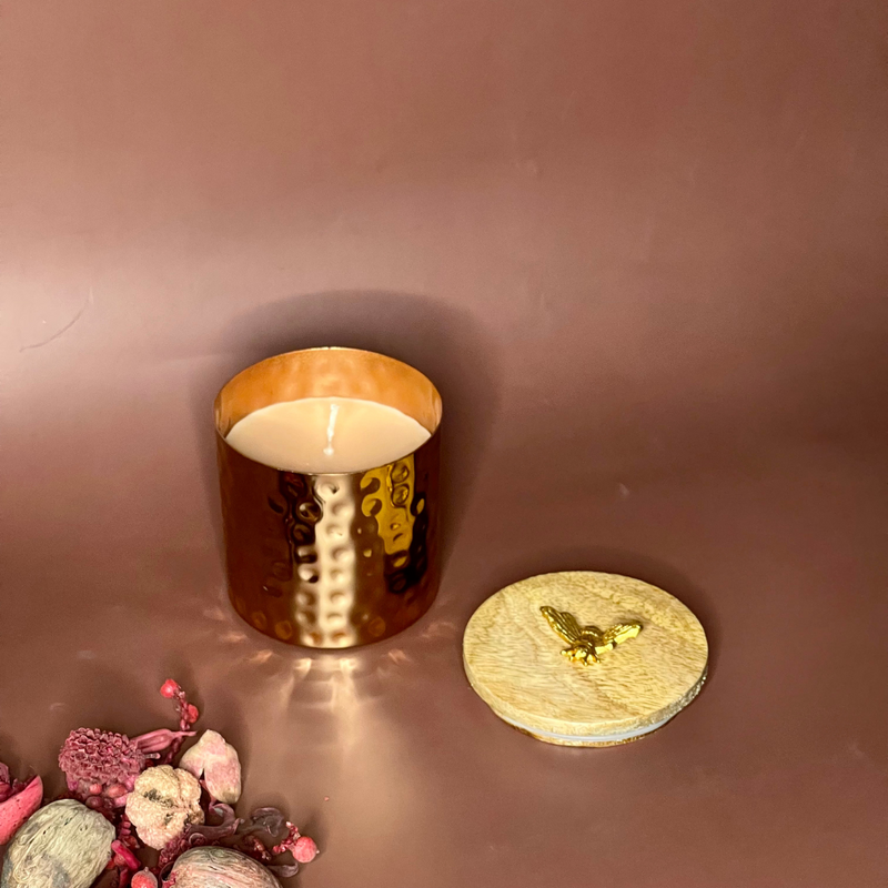 Serene Hammered Soy Wax Scented Candle Jar