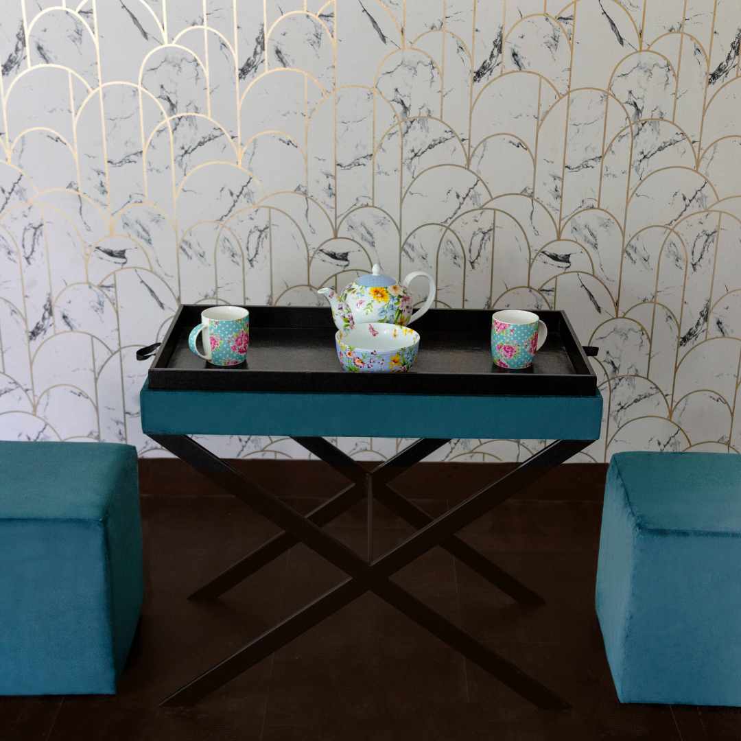 Velvet Channel-Tufted Accent Chair	